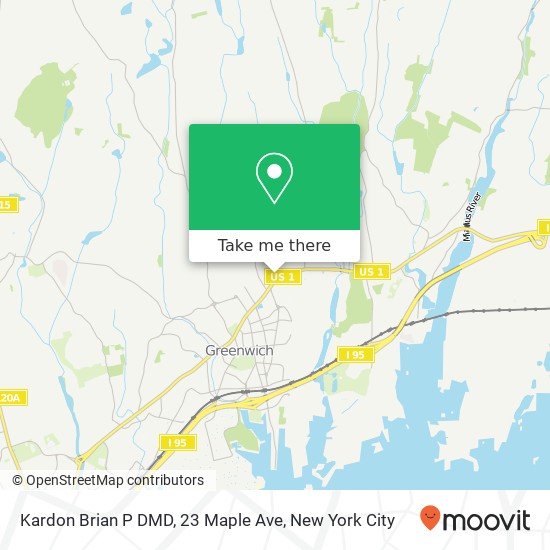 Kardon Brian P DMD, 23 Maple Ave map