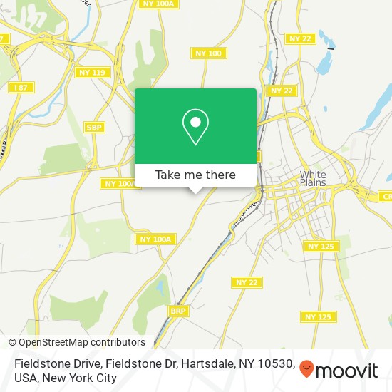 Mapa de Fieldstone Drive, Fieldstone Dr, Hartsdale, NY 10530, USA
