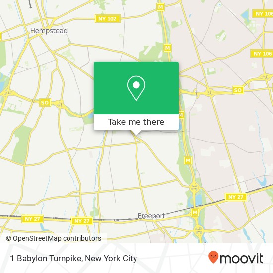 1 Babylon Turnpike, 1 Babylon Turnpike, Freeport, NY 11520, USA map