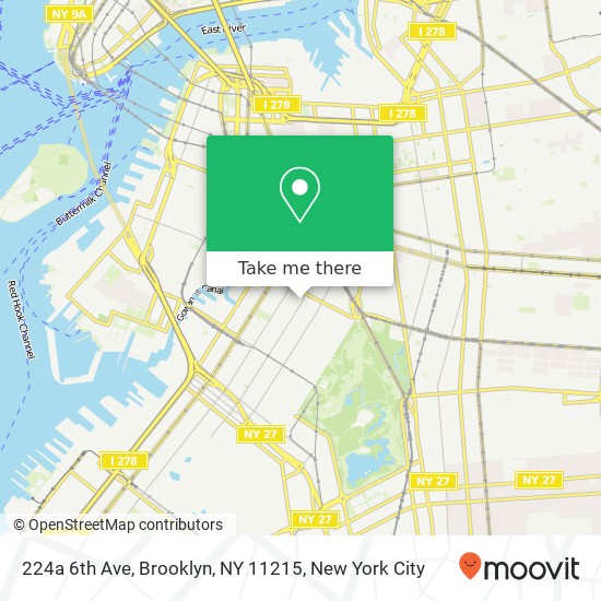 Mapa de 224a 6th Ave, Brooklyn, NY 11215