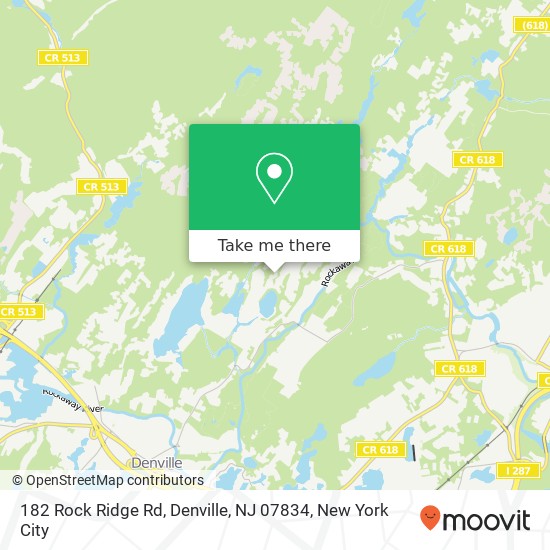 Mapa de 182 Rock Ridge Rd, Denville, NJ 07834