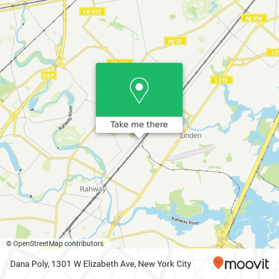 Mapa de Dana Poly, 1301 W Elizabeth Ave