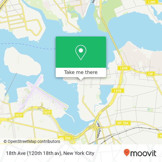 Mapa de 18th Ave (120th 18th av), College Point, NY 11356