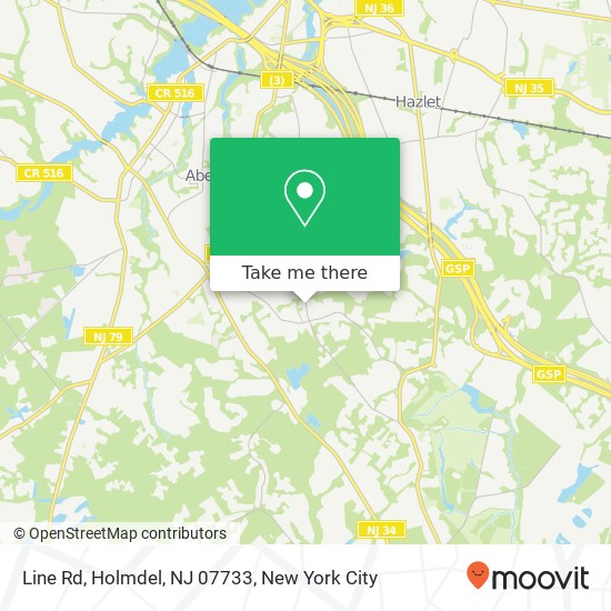 Mapa de Line Rd, Holmdel, NJ 07733