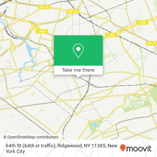 64th St (64th st traffic), Ridgewood, NY 11385 map