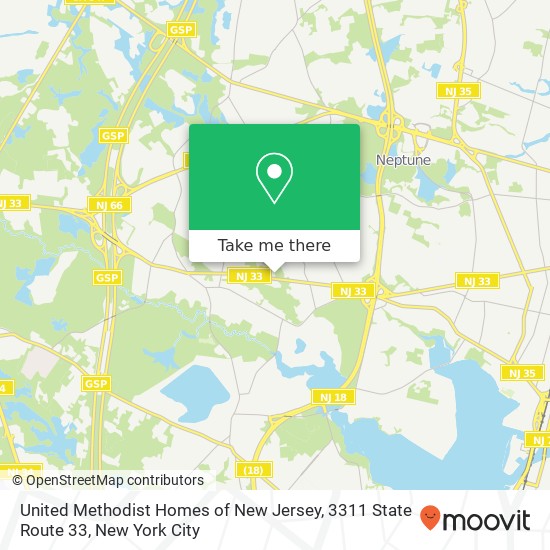 Mapa de United Methodist Homes of New Jersey, 3311 State Route 33