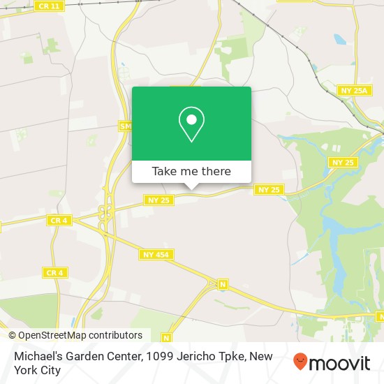 Mapa de Michael's Garden Center, 1099 Jericho Tpke