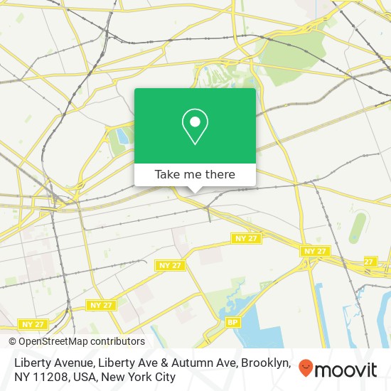 Liberty Avenue, Liberty Ave & Autumn Ave, Brooklyn, NY 11208, USA map