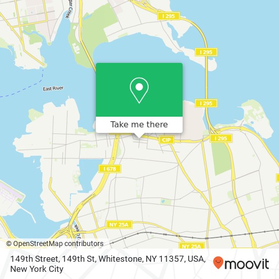 Mapa de 149th Street, 149th St, Whitestone, NY 11357, USA