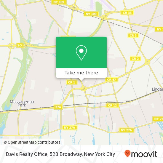 Mapa de Davis Realty Office, 523 Broadway