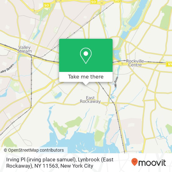 Mapa de Irving Pl (irving place samuel), Lynbrook (East Rockaway), NY 11563
