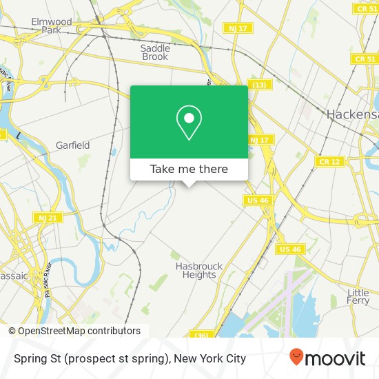 Mapa de Spring St (prospect st spring), Lodi, NJ 07644