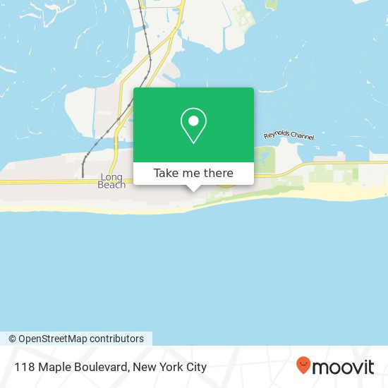 118 Maple Boulevard, 118 Maple Blvd, Long Beach, NY 11561, USA map