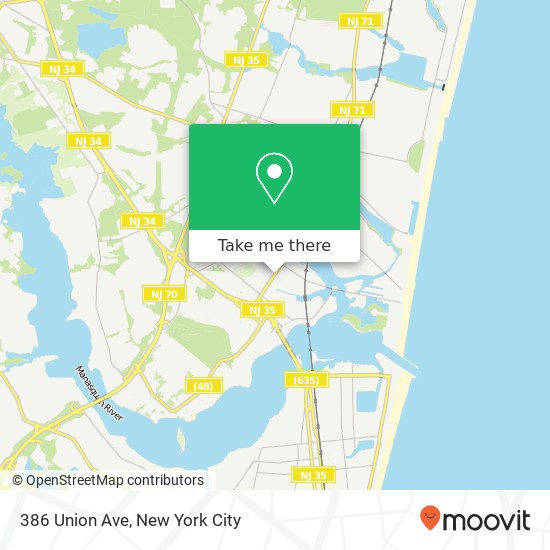 386 Union Ave, Brielle, NJ 08730 map