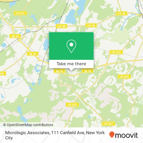 Mapa de Micrologic Associates, 111 Canfield Ave