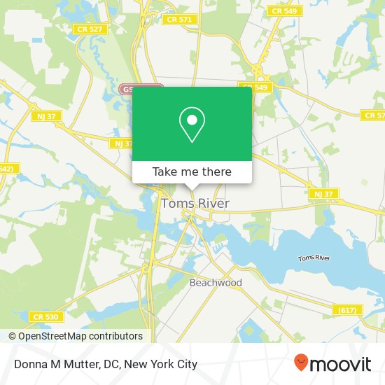Mapa de Donna M Mutter, DC, 309 Main St