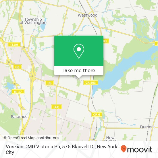Mapa de Voskian DMD Victoria Pa, 575 Blauvelt Dr