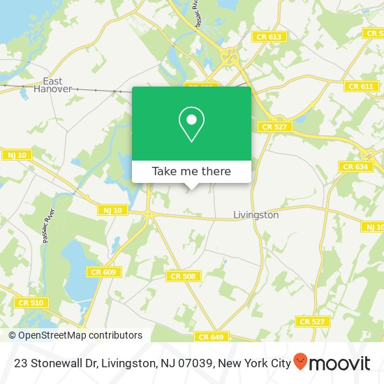 23 Stonewall Dr, Livingston, NJ 07039 map