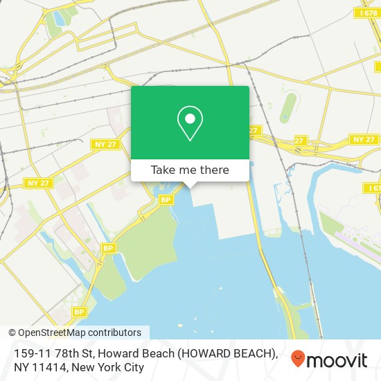 Mapa de 159-11 78th St, Howard Beach (HOWARD BEACH), NY 11414