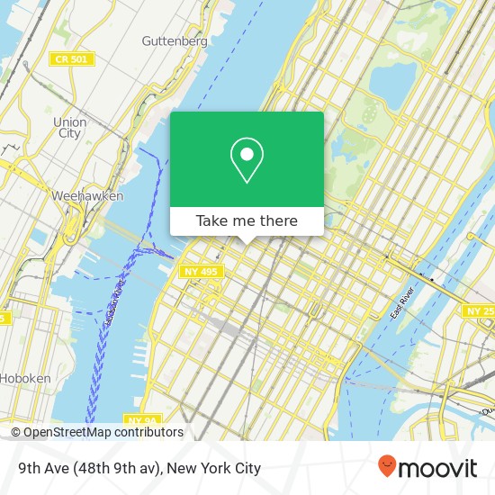 Mapa de 9th Ave (48th 9th av), New York, NY 10036