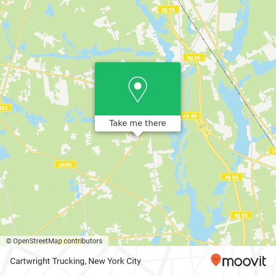 Mapa de Cartwright Trucking, 155 Porchtown Rd