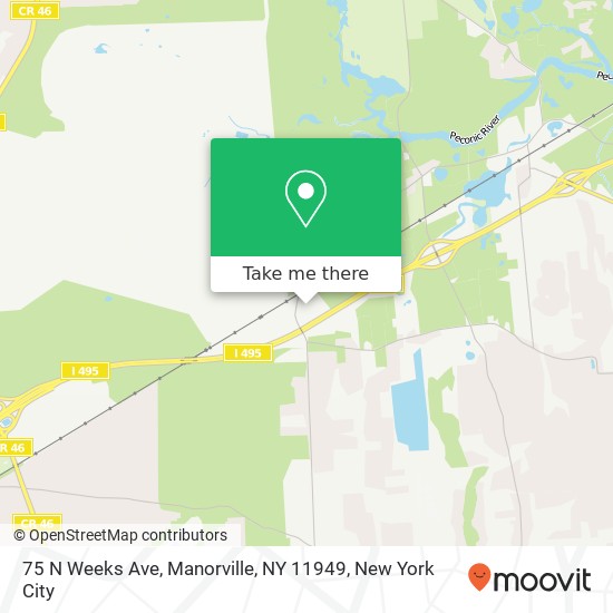 Mapa de 75 N Weeks Ave, Manorville, NY 11949