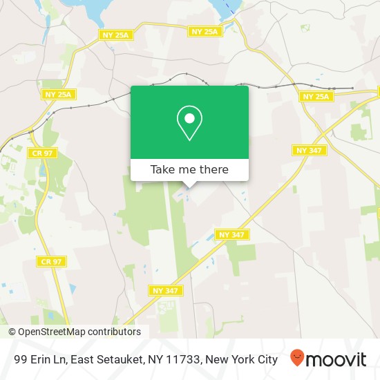 Mapa de 99 Erin Ln, East Setauket, NY 11733