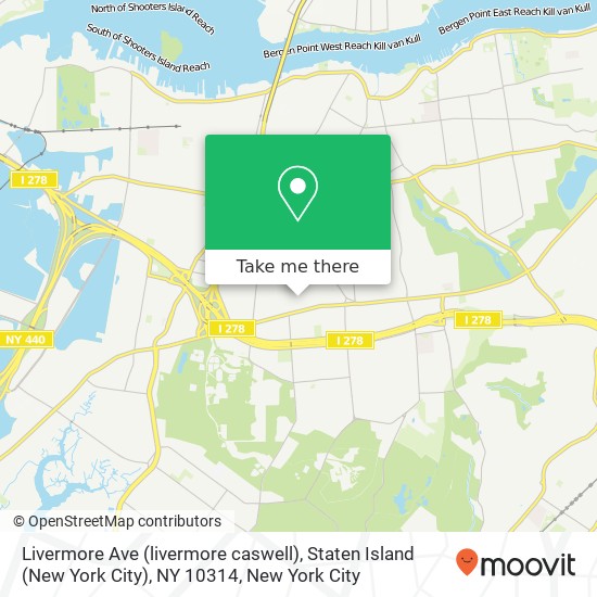 Livermore Ave (livermore caswell), Staten Island (New York City), NY 10314 map