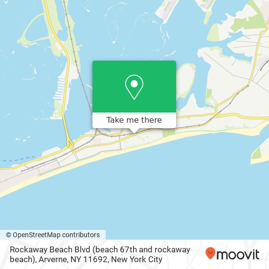 Mapa de Rockaway Beach Blvd (beach 67th and rockaway beach), Arverne, NY 11692