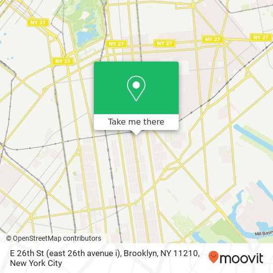 Mapa de E 26th St (east 26th avenue i), Brooklyn, NY 11210