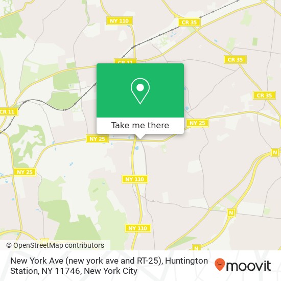 Mapa de New York Ave (new york ave and RT-25), Huntington Station, NY 11746