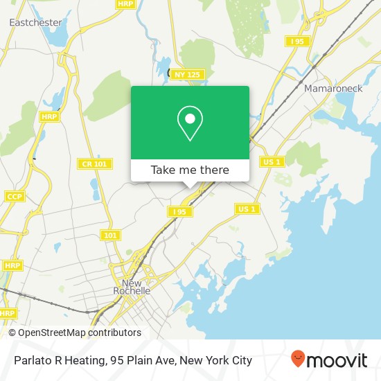 Mapa de Parlato R Heating, 95 Plain Ave