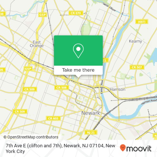 7th Ave E (clifton and 7th), Newark, NJ 07104 map