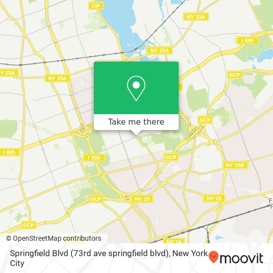 Mapa de Springfield Blvd (73rd ave springfield blvd), Oakland Gardens (OAKLAND GARDENS), NY 11364