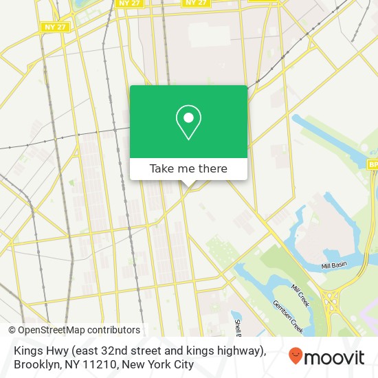 Kings Hwy (east 32nd street and kings highway), Brooklyn, NY 11210 map