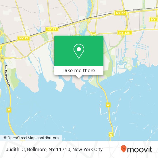 Mapa de Judith Dr, Bellmore, NY 11710