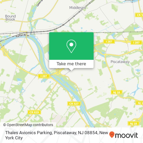 Mapa de Thales Avionics Parking, Piscataway, NJ 08854