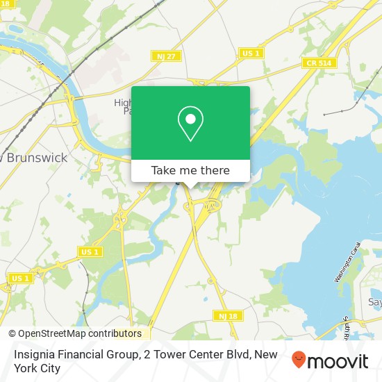 Insignia Financial Group, 2 Tower Center Blvd map