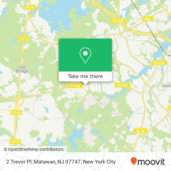 Mapa de 2 Trevor Pl, Matawan, NJ 07747