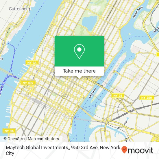 Mapa de Maytech Global Investments,, 950 3rd Ave