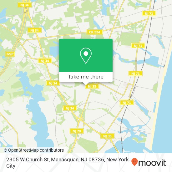 2305 W Church St, Manasquan, NJ 08736 map