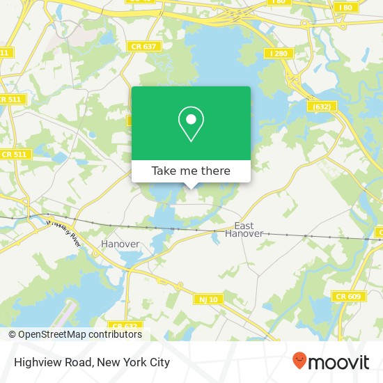 Highview Road, Highview Rd, East Hanover, NJ 07936, USA map