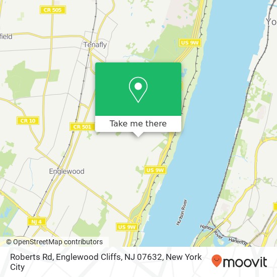 Mapa de Roberts Rd, Englewood Cliffs, NJ 07632