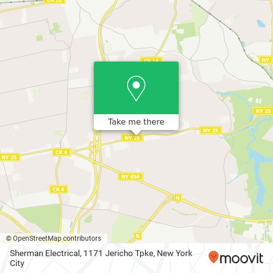 Mapa de Sherman Electrical, 1171 Jericho Tpke