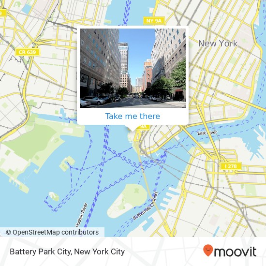 Mapa de Battery Park City, Battery Park City, 75 Battery Pl, New York, NY 10280, USA