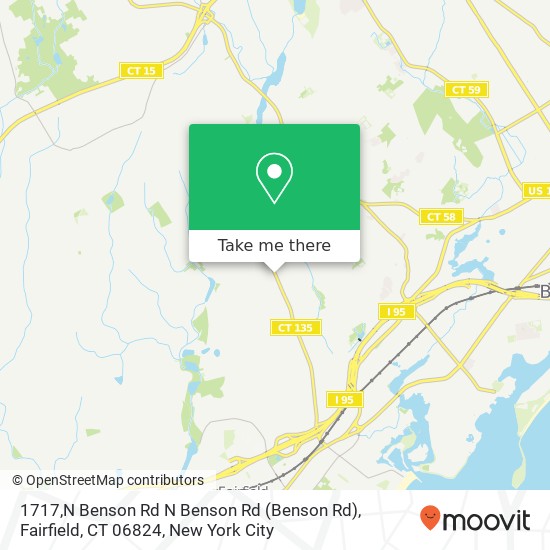 Mapa de 1717,N Benson Rd N Benson Rd (Benson Rd), Fairfield, CT 06824