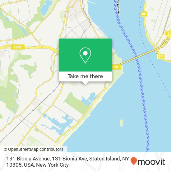 Mapa de 131 Bionia Avenue, 131 Bionia Ave, Staten Island, NY 10305, USA
