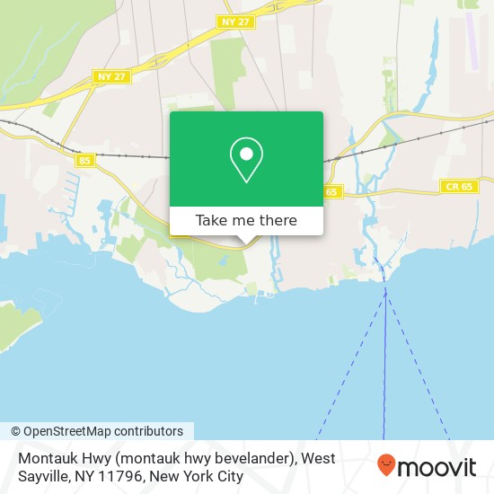 Mapa de Montauk Hwy (montauk hwy bevelander), West Sayville, NY 11796