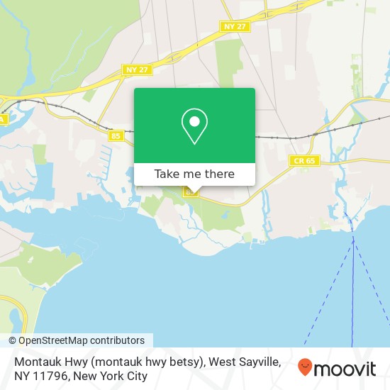 Mapa de Montauk Hwy (montauk hwy betsy), West Sayville, NY 11796