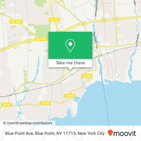 Mapa de Blue Point Ave, Blue Point, NY 11715